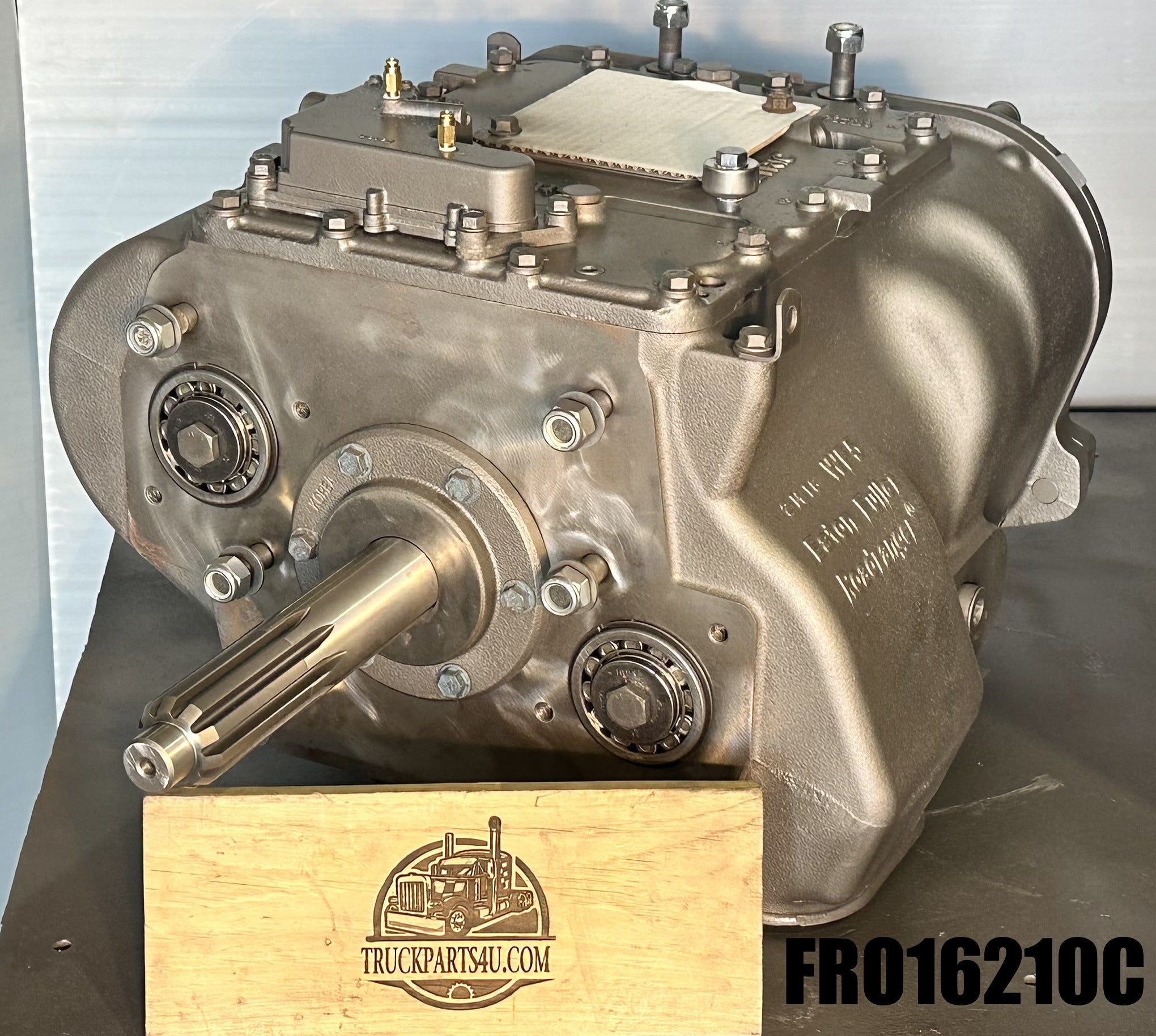 FRO16210C Eaton Fuller Roadranger transmission | DPE remanufactured 10-speed unit | core exchange required | complete assembly view